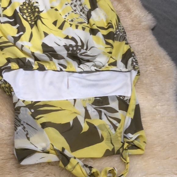 Yellow and brown halter top size L - Picture 4 of 11